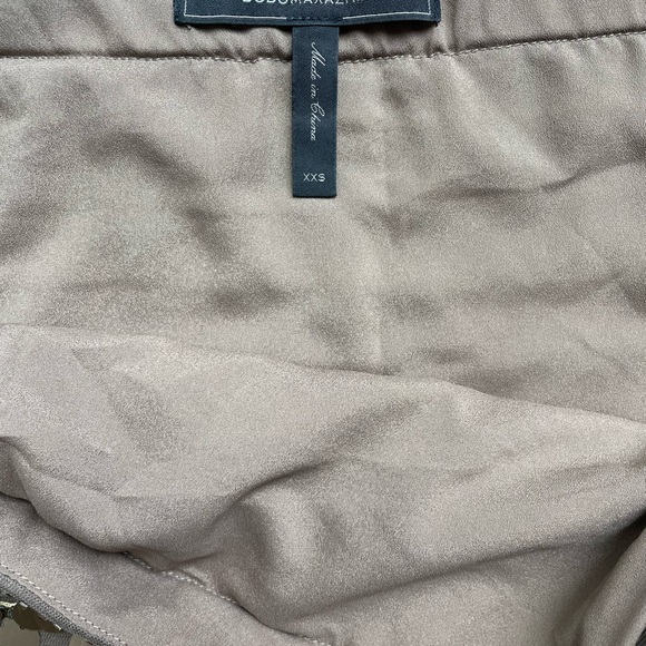 BCBG Gold Sequin Embellished Brown Mini Skirt - Picture 7 of 8